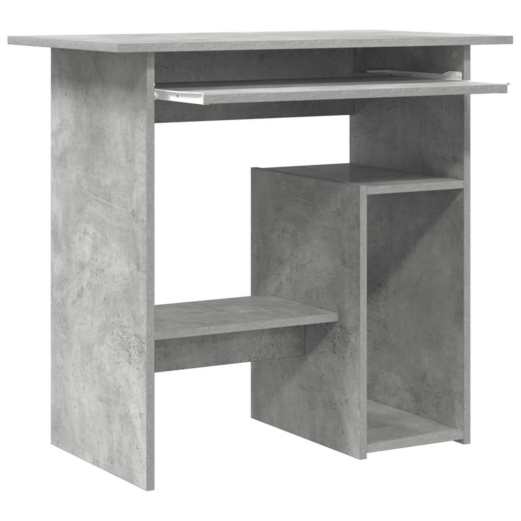 Desk Concrete Grey 80x45x74 cm Engineered Wood